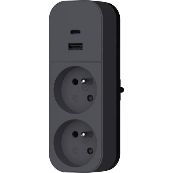 Biplite - QUARX - 2P 16A - Med USB-A og USB-C, NF-kompatibel
