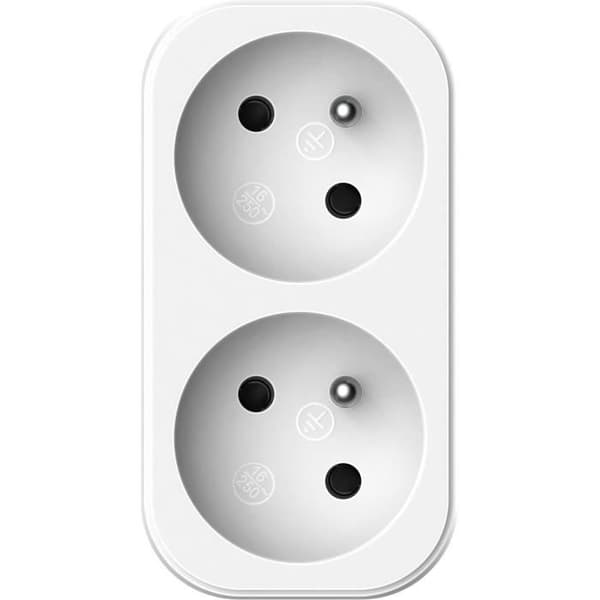 Biplite - QUARX - 2P 16A - Vit och ljusgrå, NF-kompatibel