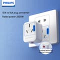 Miniatyrbillede 3 af 5: Philips 10A til 16A stikkontaktkonverter til kraftig klimaanlæg, overbelastningsbeskytter til vandvarmer