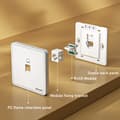 Miniatyrbillede 3 af 5: philips-stik kontaktstik netværkskabel computer netværksstikpanel enkelt dobbelt computerstik netværk hengxi