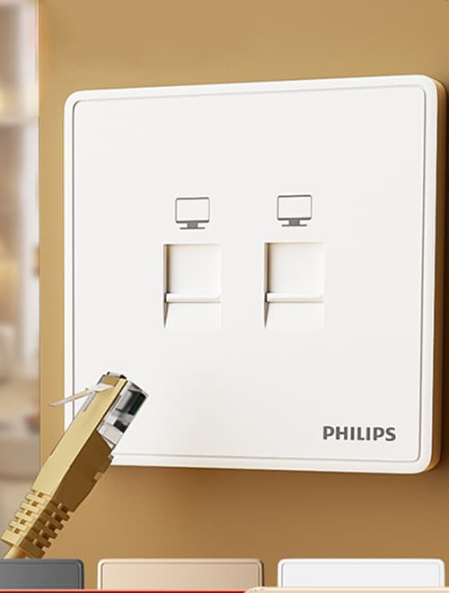 philips-stik kontaktstik netværkskabel computer netværksstikpanel enkelt dobbelt computerstik netværk hengxi