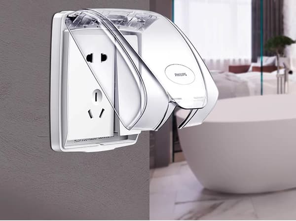 philips stænkskærm vægstik type 86 toilet badeværelse stikkontakt stikkontakt panel vandtæt beskyttelsesdæksel