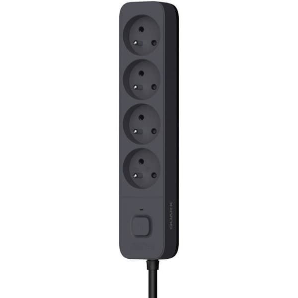 Stikdåse - QUARX - 4 stikkontakter - Med 3 USB-porte, 1,5m kabel