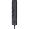 Miniatyrbillede 3 af 4: Stikdåse - QUARX - 4 stikkontakter - Med 3 USB-porte, 1,5m kabel