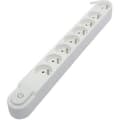 Miniatyrbillede 4 af 4: CHACON 8-stikdåse 16A strømskinne med afbryder, 3 m kabel HO5VV-F 3x1,5 mm² hvid