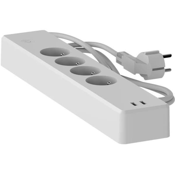 Älykäs jatkojohto - CALEX - 4-napainen BE / FR + 2 USB