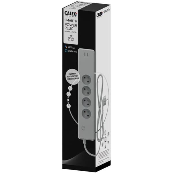 Älykäs jatkojohto - CALEX - 4-napainen BE / FR + 2 USB