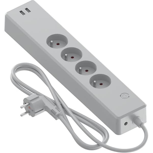 Älykäs jatkojohto - CALEX - 4-napainen BE / FR + 2 USB
