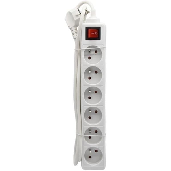 Husholdningsenhed - GAO - 6 stikkontakter - Med afbryder, 1,4 m kabel, børnesikring