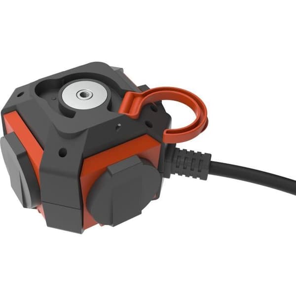 Power Globe - QUARX - IP44 - 4 stikkontakter, afbryder, 3m kabel