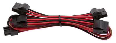 Corsair Individually Sleeved Peripheral Cable, Red/Black