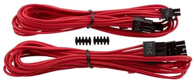 Corsair Premium Individually Sleeved PCIe Cables with Single Connector Red