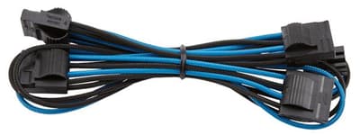 Corsair Individually Sleeved Peripheral Cable, Blue/Black