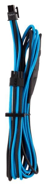 Corsair Premium Individually Sleeved EPS12V CPU cable, Type 4 (Generation 4), BLUE/BLACK