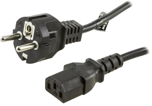 Earthed device cable, straight CEE 7/7 0.5m