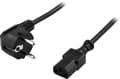 Miniatyrbilde 4 av 4: Earthed device cable straight IEC 60320 C13 , 0.5m, black