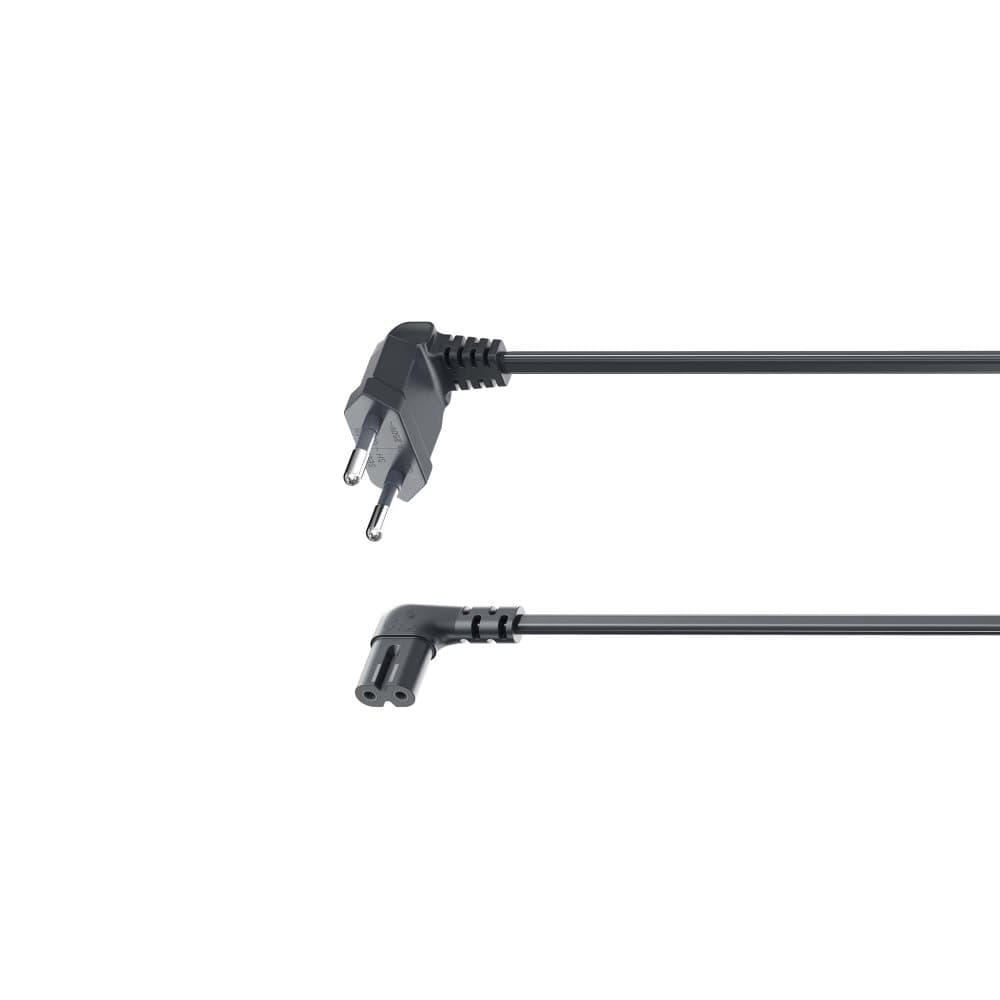 HAMA Strömkabel Vinklad Svart 3.0m