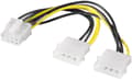 Pikkukuva 1 / 3: Virtakaapeli/sovitin PC-näytönohjainkorteille; PCI-E - PCI Express 8-pin
