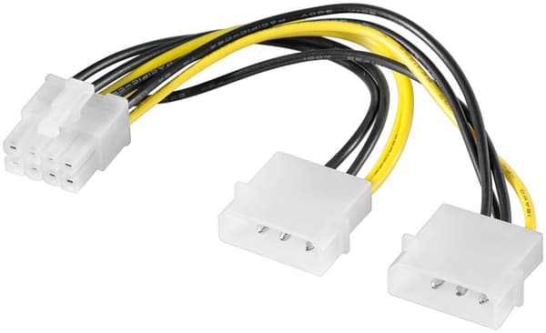 Virtakaapeli/sovitin PC-näytönohjainkorteille; PCI-E - PCI Express 8-pin