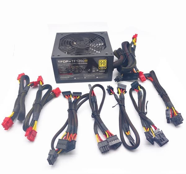 PSU 1200W Computer Switching ATX Strømforsyning Gaming