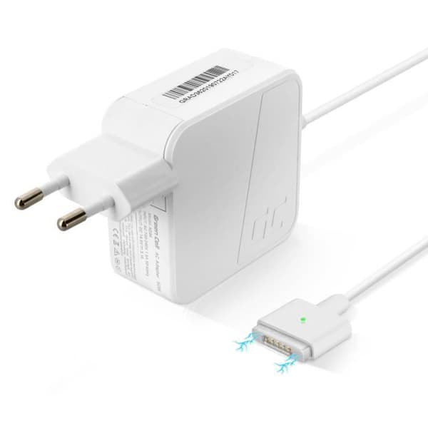 Nätladdare - AVIZAR - MagSafe 2 - 60W - Kompatibel MacBook Pro Retina 13'' - Vit