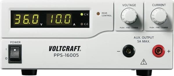 VOLTCRAFT PPS-16005 Lab strømforsyning, justerbar 1 - 36 V/DC 0 - 10 A 360 W USB, Fjernprogrammerbar Antal udgange 2 x