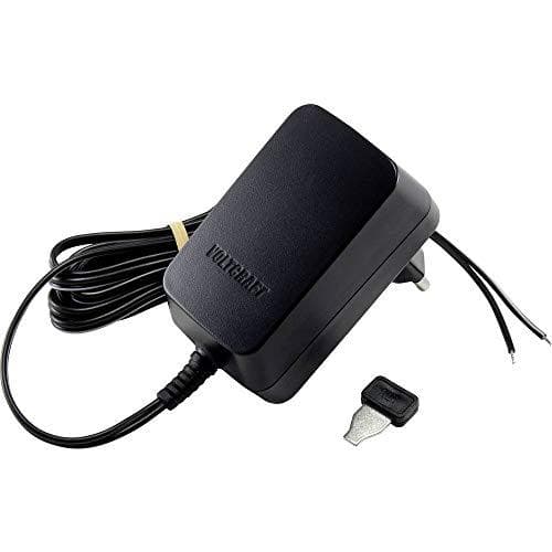 VOLTCRAFT VC-11258685 pistokevirtalähde, säädettävä 3 V/DC, 4,5 V/DC, 5 V/DC, 6 V/DC, 7,5 V/DC, 9 V/DC, 12 V/DC 1 A 12 W lähtö jännite säädettävissä,