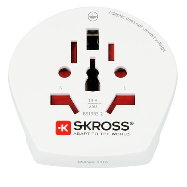 SKROSS-matkapistoke Maailmalta Eurooppaan (bulkkitavarat) valkoinen (00186723)