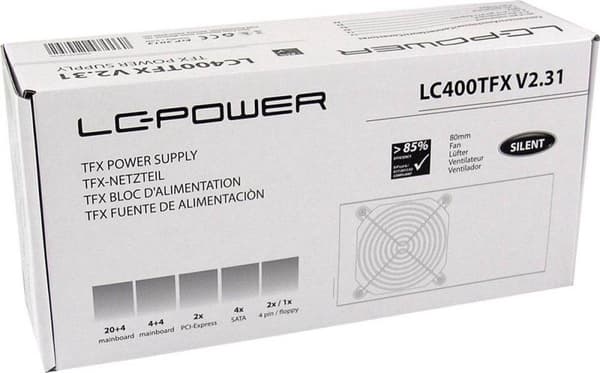 LC Power LC400TFX PC Strømforsyning 350W TFX Uden certificering