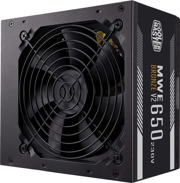 Cooler Master MWE Bronze V2 650 - PSU (intern) - ATX12V 2.52/ EPS12V - 80 PLUS Bronze - AC 200-240V - 650 Watt - aktiv PFC - Europa Sort