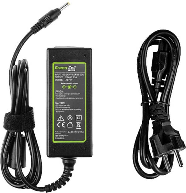 Green Cell AD76P strømadapter/inverter Indendørs 45 W Sort