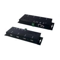 Exsys EX-6002PoE - Laitepalvelin - 4 porttia - 10 Mt LAN, USB, 100 Mt LAN, GigE, USB2.0 (EX-6002POE) musta