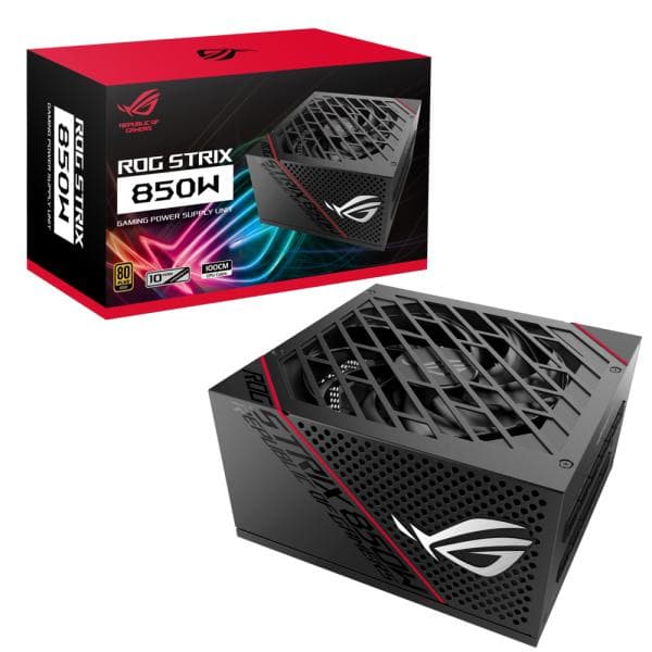 ASUS ROG-STRIX-850G - Strømforsyning (intern) - ATX12V - 80 PLUS Guld - AC 100-240V - 850 watt
