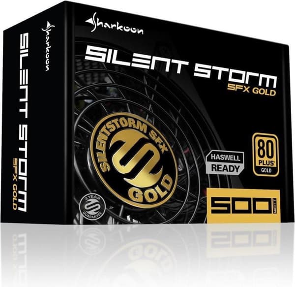 Sharkoon SilentStorm SFX Gold strømforsyningsenhed 500 W Sort