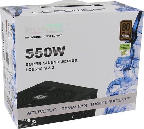 LC-Power LC6550 V2.3 550W ATX Sort strømforsyningsenhed