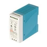PLANET MEAN WELL MDR-40-24 - Strømforsyning (kan monteres på DIN-skinne) - AC 100-240V - 40 Watt (PWR-40-24) Blå, Hvid