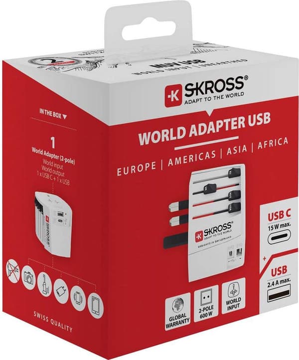 Skross 1302962 Rejsestik MUV USB (AC)