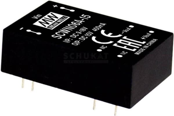 Mean Well SCWN06B-05 DC/DC konverter modul 1000 mA 6 W Antal udgange: 1 x