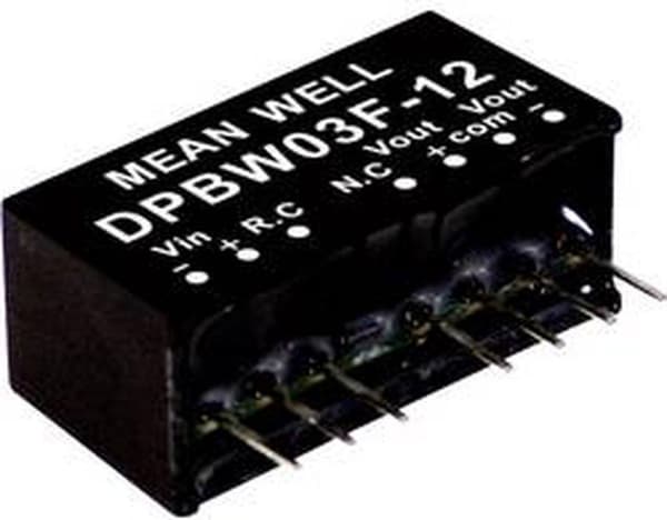 Mean Well DPBW03F-15 DC/DC konverter modul 100 mA 3 W Antal udgange: 2 x