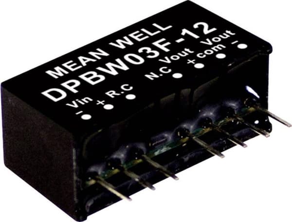 Mean Well DPBW03F-12 DC/DC konverter modul 125 mA 3 W Antal udgange: 2 x