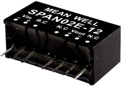 MEAN WELL SPAN02A-15 Strömförsörjning och spänningsomvandlare (SPAN02A-15)