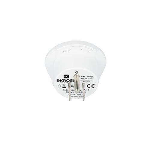 SKROSS World to USA Adapter - Strømstikadapter - AC 100-250V - 15A - hvid - USA