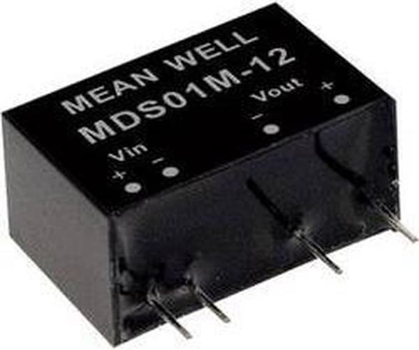 Mean Well MDS01M-12 DC/DC-muunninmoduuli 84 mA 1 W Lähtöjen määrä: 1 x