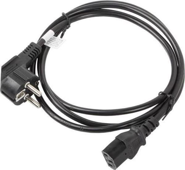 Lanberg CA-C13C-11CC-0018-BK strömkabel Svart 1,8 m C13-koppling CEE7/7