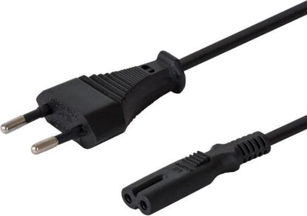 SAVIO Strømkabel 2pin (M) 3m CL-105 Sort