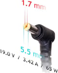 Miniatyrbillede 3 af 7: Akyga AK-ND-06 strømadapter/inverter Indendørs 65 W Sort