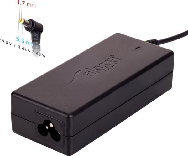 Akyga AK-ND-06 strømadapter/inverter Indendørs 65 W Sort
