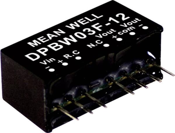 Mean Well DPBW03G-15 DC/DC konverter modul 100 mA 3 W Antal udgange: 2 x