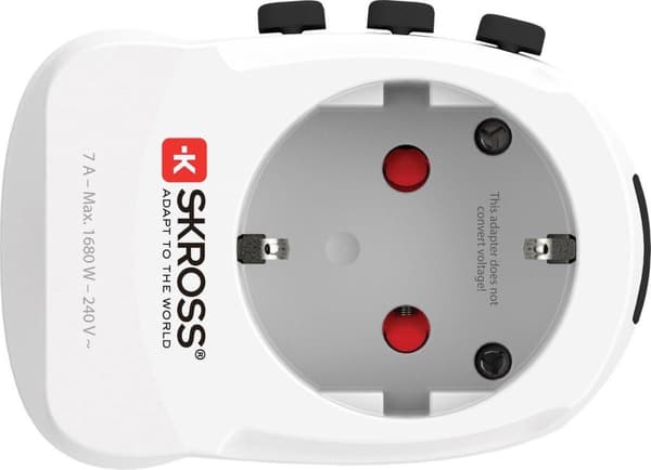Skross 1302470 Rejsestik Pro Light USB (2xA) -Verden