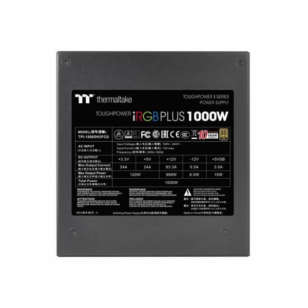 Strømforsyning THERMALTAKE Toughpower iRGB PLUS 1000 W